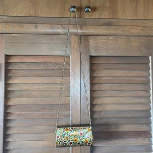 Floral aluminum crossbody
